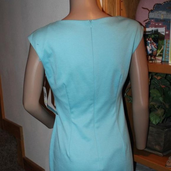 LONDON TIMES Sea Breeze Aqua dress 4 - Picture 7 of 8